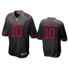 Men's San Francisco 49ers #10 Black Jimmy Garoppolo Nike Game Jersey