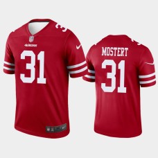 Men's San Francisco 49ers #31 Raheem Mostert Scarlet Nike legend color rush Jersey