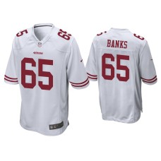 Men's San Francisco 49ers #65 Aaron Banks White Game Jersey