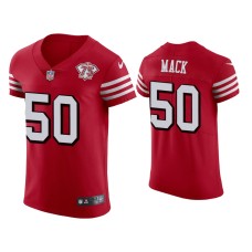 Men's San Francisco 49ers #50 Alex Mack Scarlet 75th Anniversary Jersey