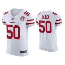 Men's San Francisco 49ers #50 Alex Mack White 75th Anniversary Jersey