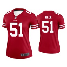 Women's San Francisco 49ers #50 Alex Mack Scarlet Legend Jersey