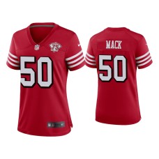 Women's San Francisco 49ers #50 Alex Mack Scarlet 75th Anniversary Jersey