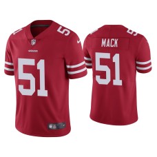 Men's San Francisco 49ers #50 Vapor Limited Alex Mack 49ers Scarlet Jersey