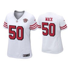 Women's San Francisco 49ers #50 Alex Mack White 75th Anniversary Jersey