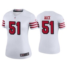 Women's San Francisco 49ers #50 Color Rush Legend Alex Mack White Jersey