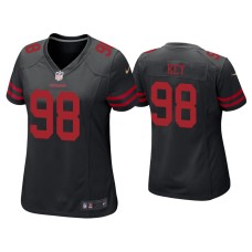 Women's San Francisco 49ers #98 Arden Key Black Game Jersey