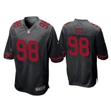 Men's San Francisco 49ers #98 Arden Key Black Game Jersey