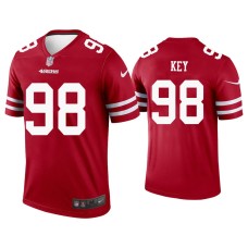 Men's San Francisco 49ers #98 Arden Key Scarlet Legend Jersey