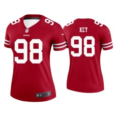 Women's San Francisco 49ers #98 Arden Key Scarlet Legend Jersey