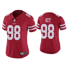 Women's San Francisco 49ers #98 Vapor Limited Arden Key 49ers Scarlet Jersey