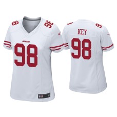 Women's San Francisco 49ers #98 Arden Key White Game Jersey