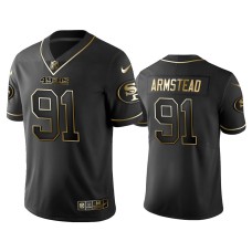 Men's San Francisco 49ers #91 2019 Golden Edition Vapor Untouchable Limited Arik Armstead Black Jersey