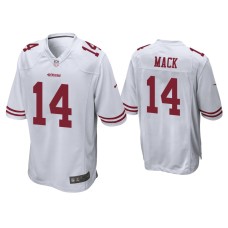 Men's San Francisco 49ers #14 Austin Mack White Game Jersey