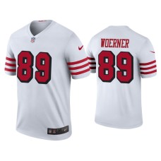 Men's San Francisco 49ers #89 Color Rush Legend Charlie Woerner White Jersey