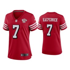 Women's San Francisco 49ers #7 Colin Kaepernick Scarlet 75th Anniversary Jersey