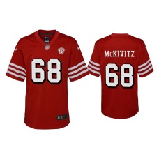 Youth San Francisco 49ers #68 Colton McKivitz Scarlet 75th Anniversary Jersey