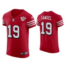 Men's San Francisco 49ers #19 Deebo Samuel Scarlet 75th Anniversary Jersey