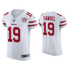 Men's San Francisco 49ers #19 Deebo Samuel White 75th Anniversary Jersey