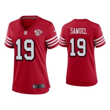 Women's San Francisco 49ers #19 Deebo Samuel Scarlet 75th Anniversary Jersey