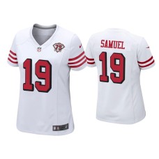 Women's San Francisco 49ers #19 Deebo Samuel White 75th Anniversary Jersey