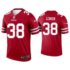 Men's San Francisco 49ers #38 Deommodore Lenoir Scarlet Legend Jersey