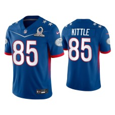 Men's San Francisco 49ers #85 George Kittle 2022 NFC Pro Bowl Royal Game Jersey