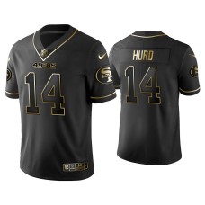 Men's San Francisco 49ers #14 2019 Golden Edition Vapor Limited 49ers Jalen Hurd Black Jersey