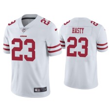 Men's San Francisco 49ers #23 Vapor Limited JaMycal Hasty 49ers White Jersey