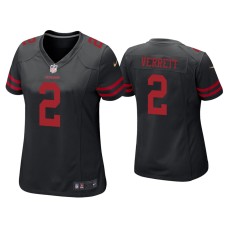 Women's San Francisco 49ers #2 Jason Verrett Black Game Jersey