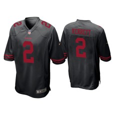 Men's San Francisco 49ers #2 Jason Verrett Black Game Jersey