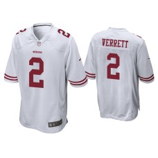 Men's San Francisco 49ers #2 Jason Verrett White Game Jersey