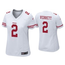 Women's San Francisco 49ers #2 Jason Verrett White Game Jersey