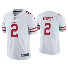 Men's San Francisco 49ers #2 Vapor Limited Jason Verrett 49ers White Jersey