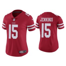 Women's San Francisco 49ers #15 Vapor Limited Jauan Jennings 49ers Scarlet Jersey