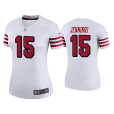 Women's San Francisco 49ers #15 Color Rush Legend Jauan Jennings White Jersey