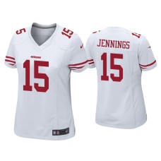 Women's San Francisco 49ers #15 Jauan Jennings White Game Jersey