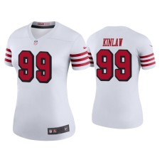 Women's San Francisco 49ers #99 Color Rush Legend Javon Kinlaw White Jersey