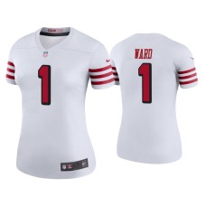 Women's San Francisco 49ers #1 Color Rush Legend Jimmie Ward White Jersey