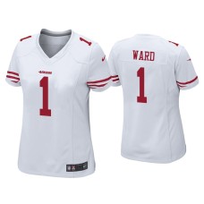 Women's San Francisco 49ers #1 Jimmie Ward White Game Jersey