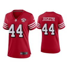 Women's San Francisco 49ers #44 Kyle Juszczyk Scarlet 75th Anniversary Alternate Game Jersey