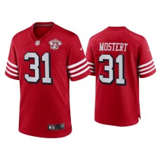 Men's San Francisco 49ers #31 Raheem Mostert Scarlet 75th Anniversary Jersey