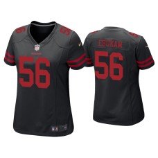 Women's San Francisco 49ers #56 Samson Ebukam Black Game Jersey