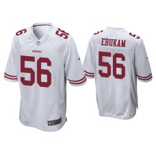 Men's San Francisco 49ers #56 Samson Ebukam White Game Jersey