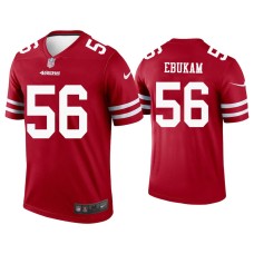 Men's San Francisco 49ers #56 Samson Ebukam Scarlet Legend Jersey