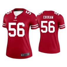 Women's San Francisco 49ers #56 Samson Ebukam Scarlet Legend Jersey