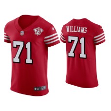 Men's San Francisco 49ers #71 Trent Williams Scarlet 75th Anniversary Jersey