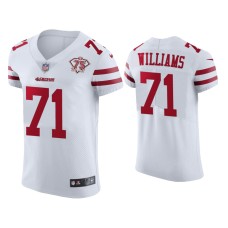 Men's San Francisco 49ers #71 Trent Williams White 75th Anniversary Jersey