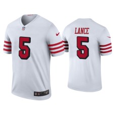 Men's San Francisco 49ers #5 Color Rush Legend Trey Lance White Jersey