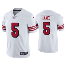 Men's San Francisco 49ers #5 Color Rush Limited Trey Lance White Jersey